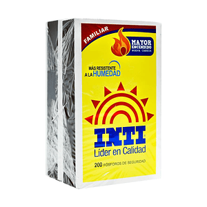 Set de 2 Cajas de Fosforos de 200 unidades Inti 