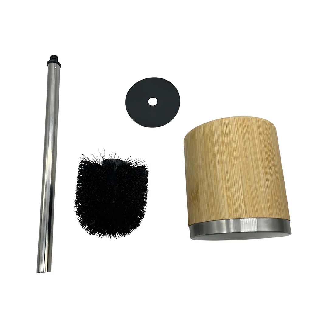 Cepillo para Inodoro con Base de Bambú y Mango Inoxidable 2