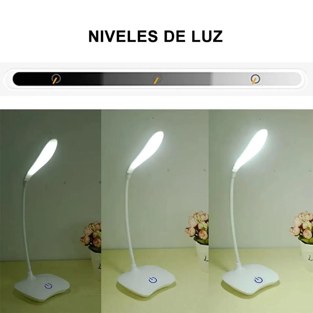 Lámpara de Escritorio USB LED Flexible Blanco 4