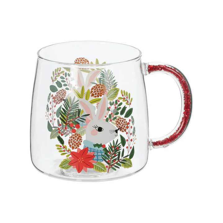 Tazón de Vidrio con Diseño Navideño y Glitter 500 ml 1