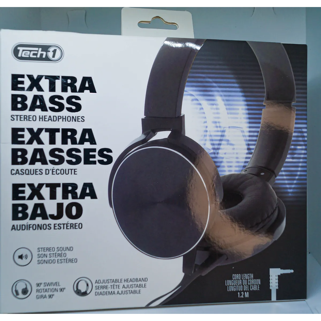 Audífonos Estéreo de Diadema Tech 1 – Negro 3