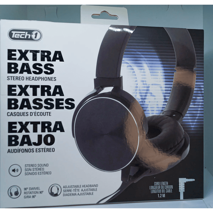 Audífonos Estéreo de Diadema Tech 1 – Negro 3
