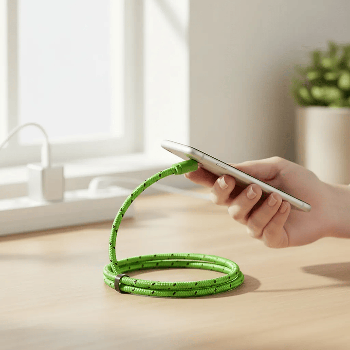 Cable Usb Tech - 1 Tipo A Lightning Carga Y Sincronización Verde 3