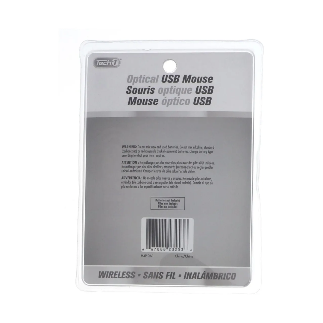 Mouse Inalámbrico Usb Óptico Negro 5