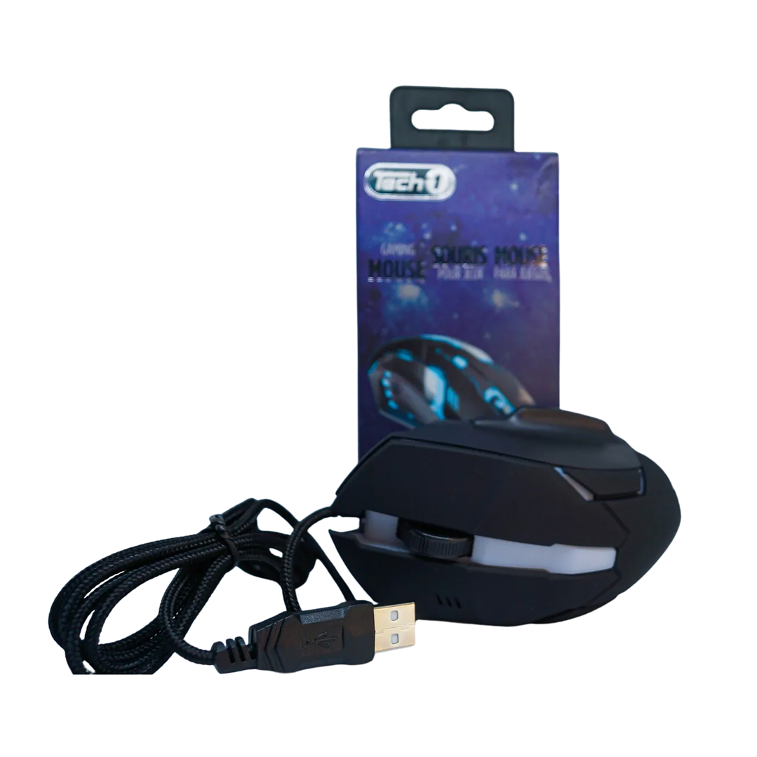 Mouse Gaming Retroliluminado Tech 1 Óptico 1