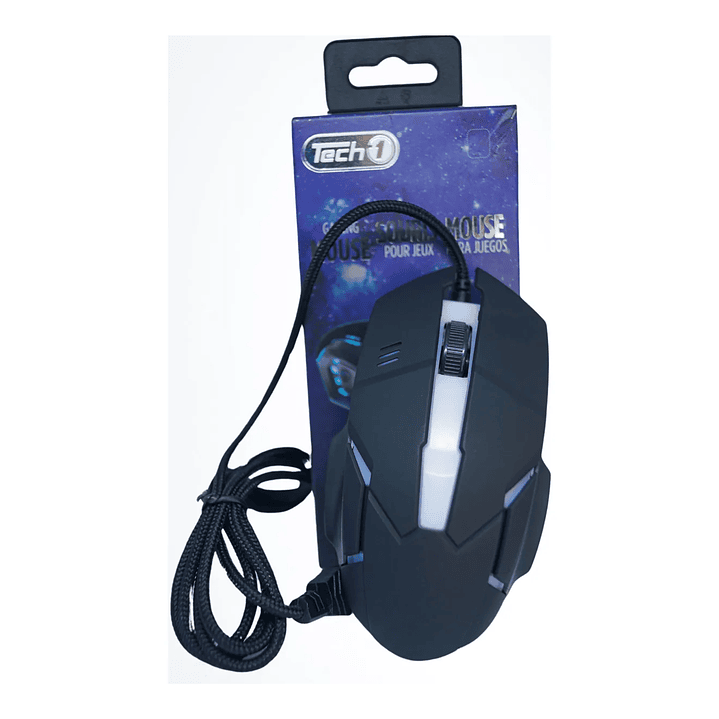 Mouse Gaming Retroliluminado Tech 1 Óptico 3