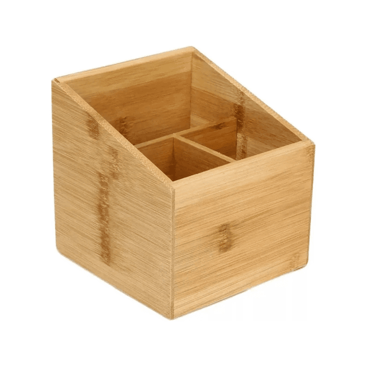 Caja Organizadora Escritorio  Madera 4 Compartimientos 1