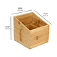 Caja Organizadora Escritorio  Madera 4 Compartimientos - Miniatura 4