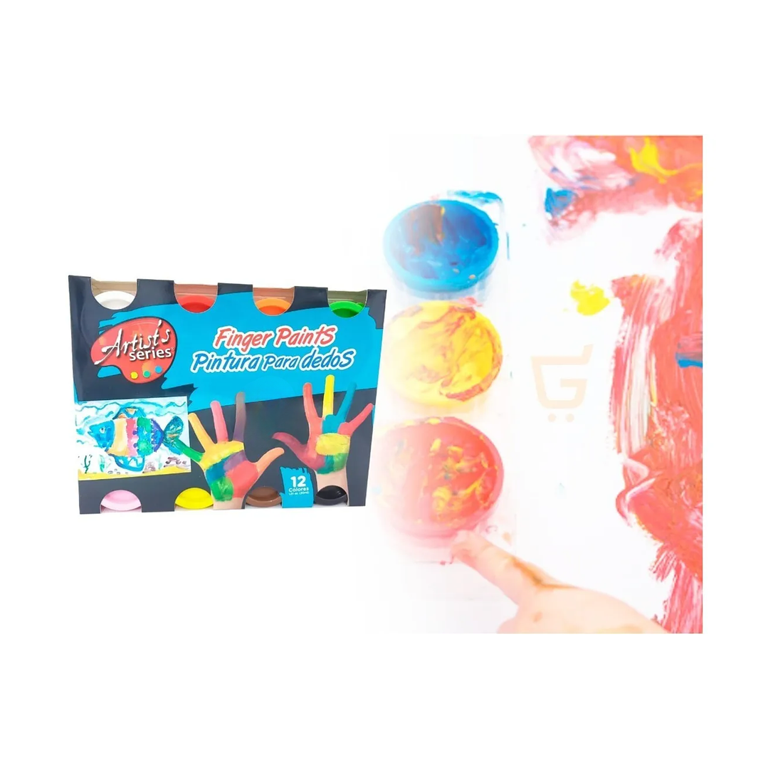 Pintura para Dedos escolar Colores Conjunto De 19 Piezas  1