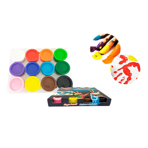 Pintura para Dedos escolar Colores Conjunto De 19 Piezas 