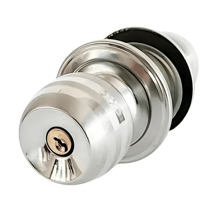 Chapa para Puerta de Alcoba Duramax Cromada con 3 Llaves 1