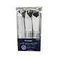 Set Cubiertos y Servilletas Preenrollados Negros Pack - Miniatura 3