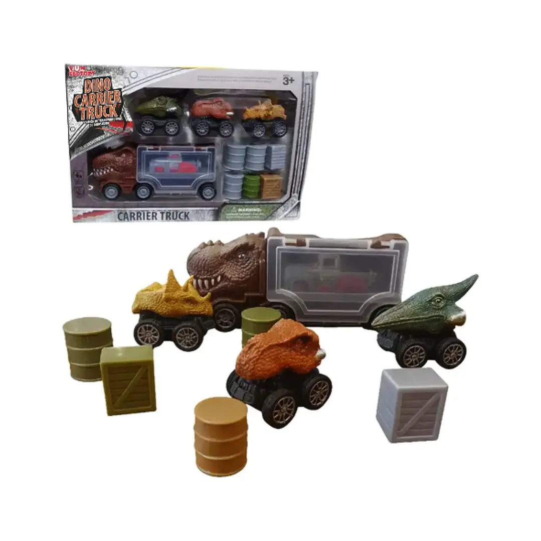 Autos Dinosaurios con Lanzador | Set 4 Autitos Dino Juguete 2