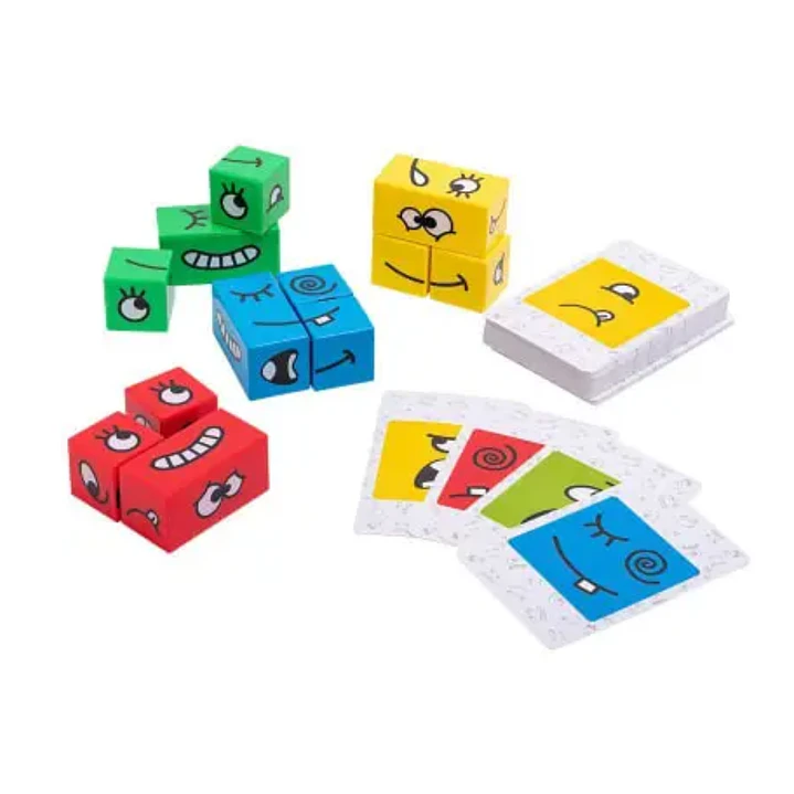 Juego Puzzle Cubos Didáctico Expresiones y Emociones 2