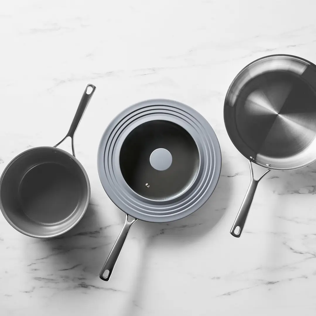 Tapa de Olla y sartenes Universal con borde de Silicona 4
