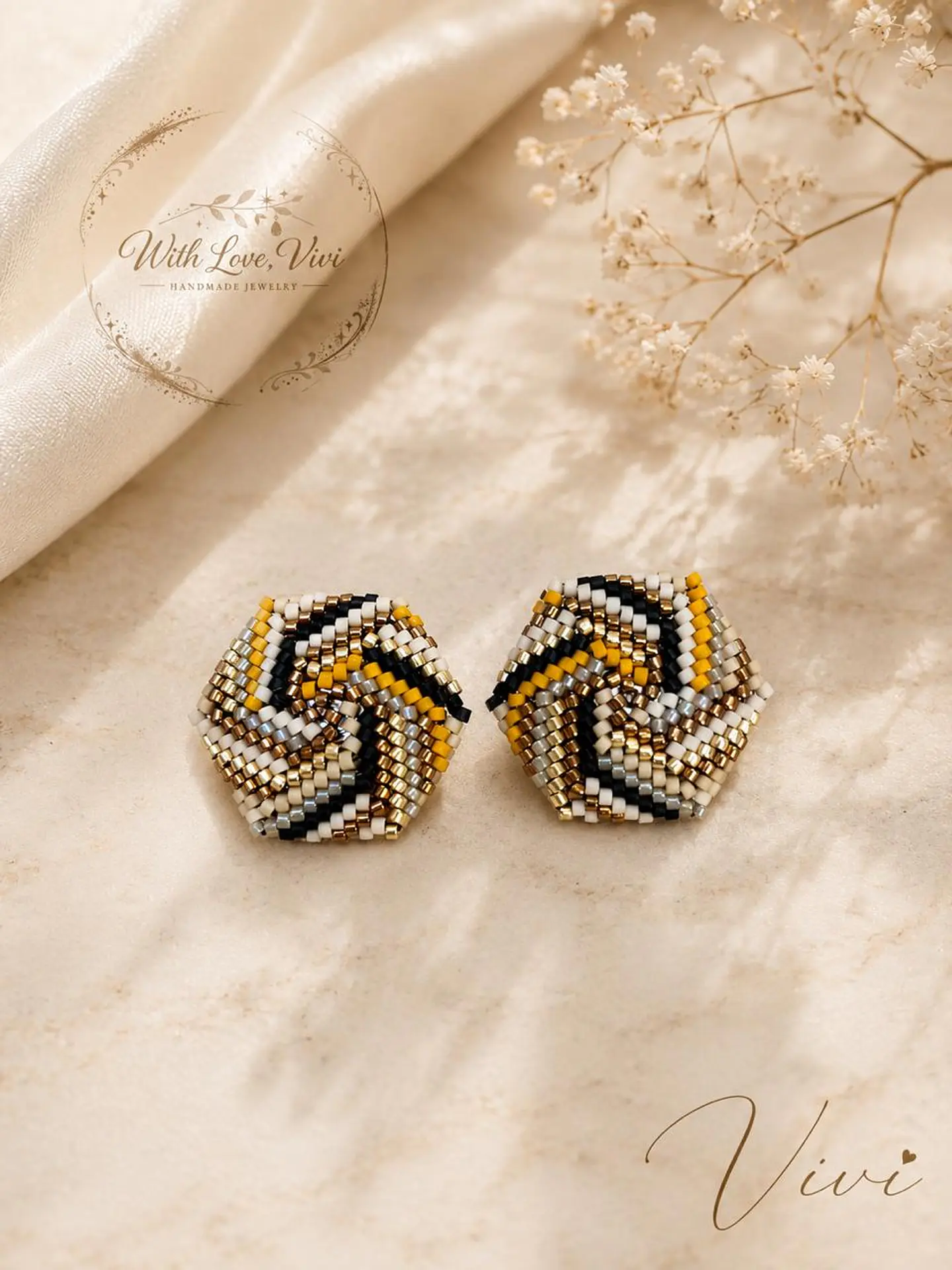 Pendientes HEXA AMBAR 1