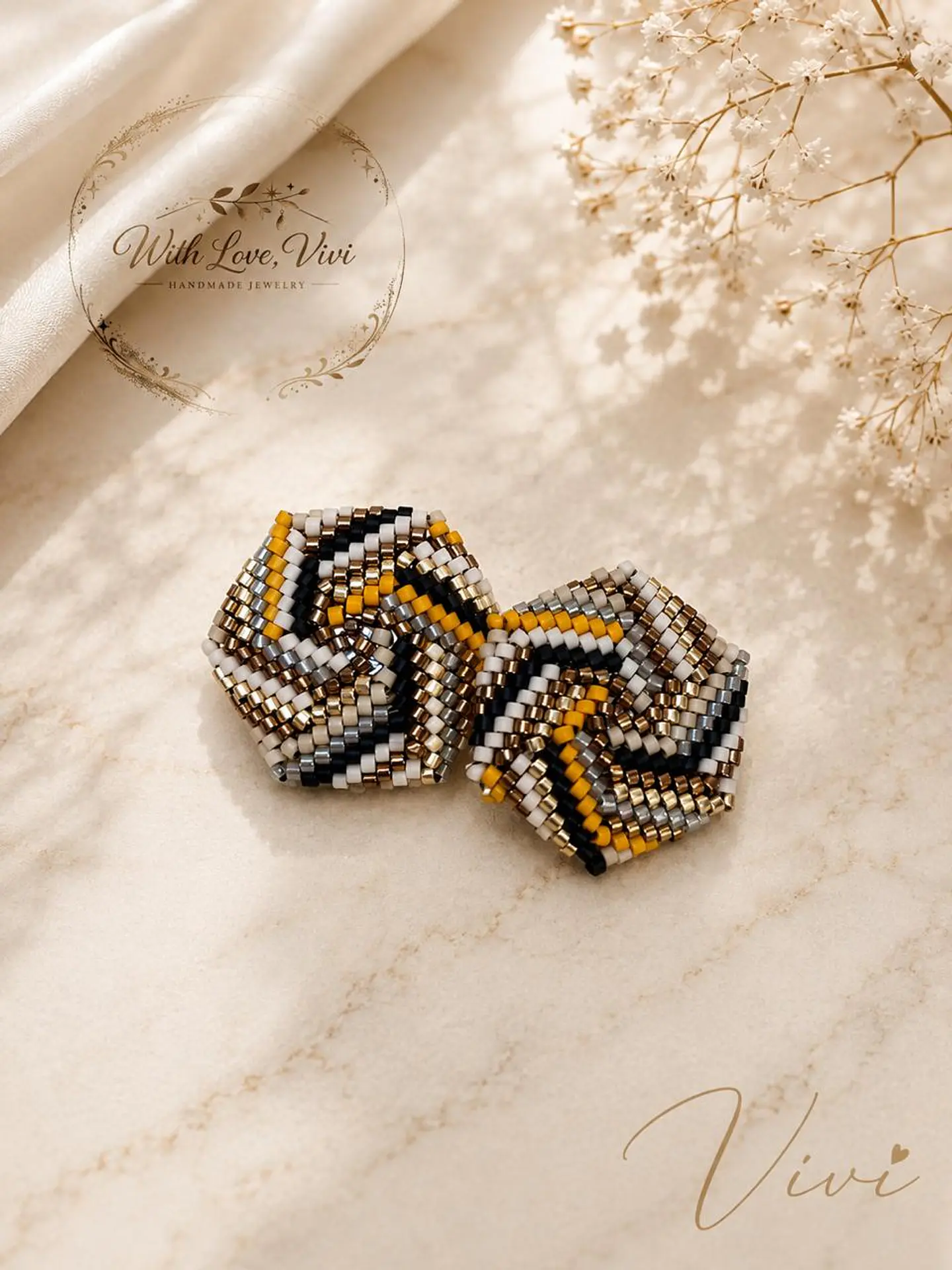 Pendientes HEXA AMBAR 3