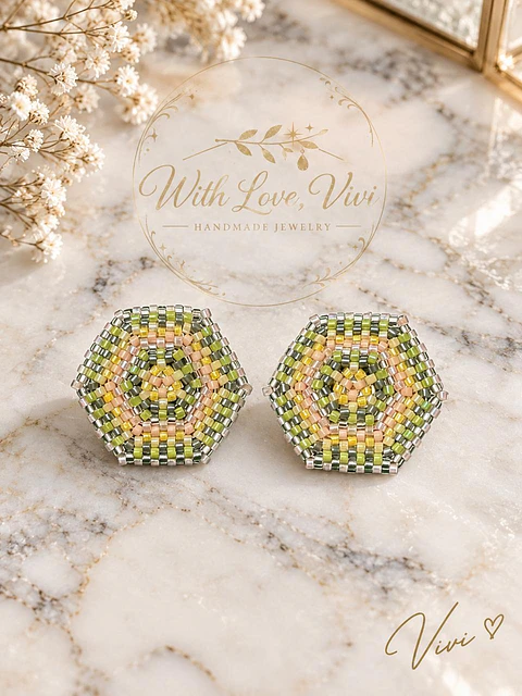 Pendientes HEXA MINT