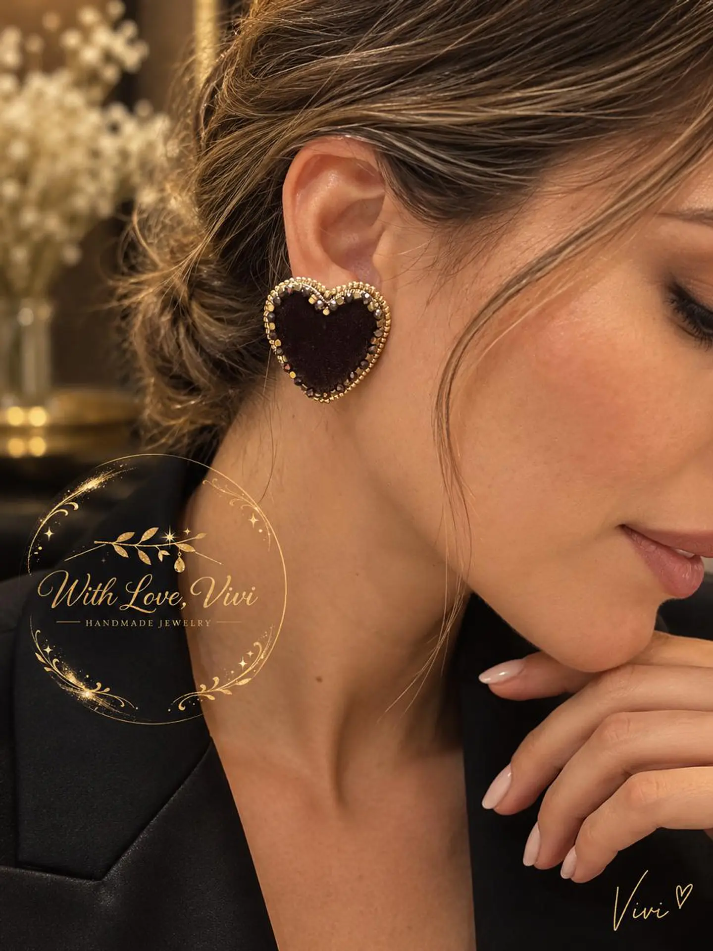 Pendientes LOVED VELVET TRUFFE 1