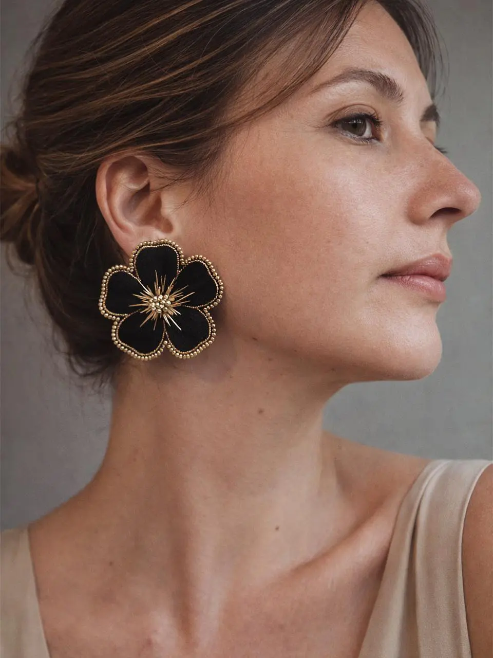 Pendientes OPHELIA ÉCLAT NOIR GOLD 1