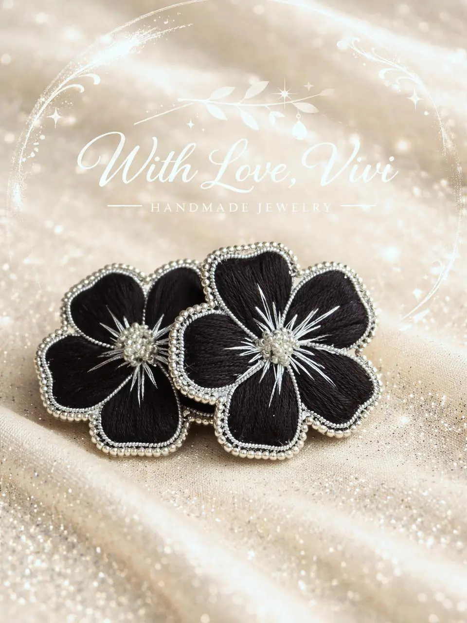 Pendientes OPHELIA ÉCLAT NOIR SILVER 1