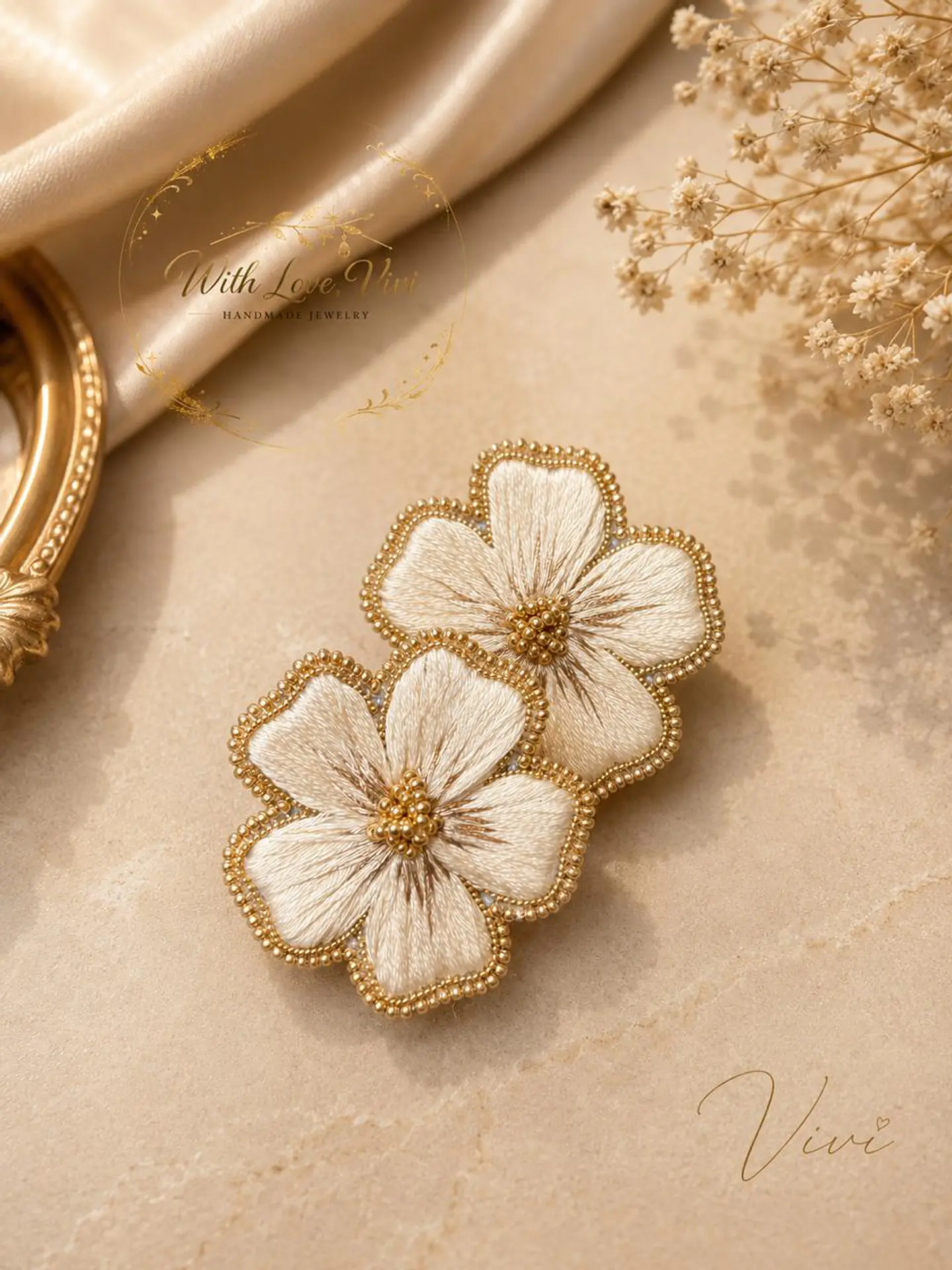 Pendientes OPHELIA ÉCLAT PERLE GOLD 2