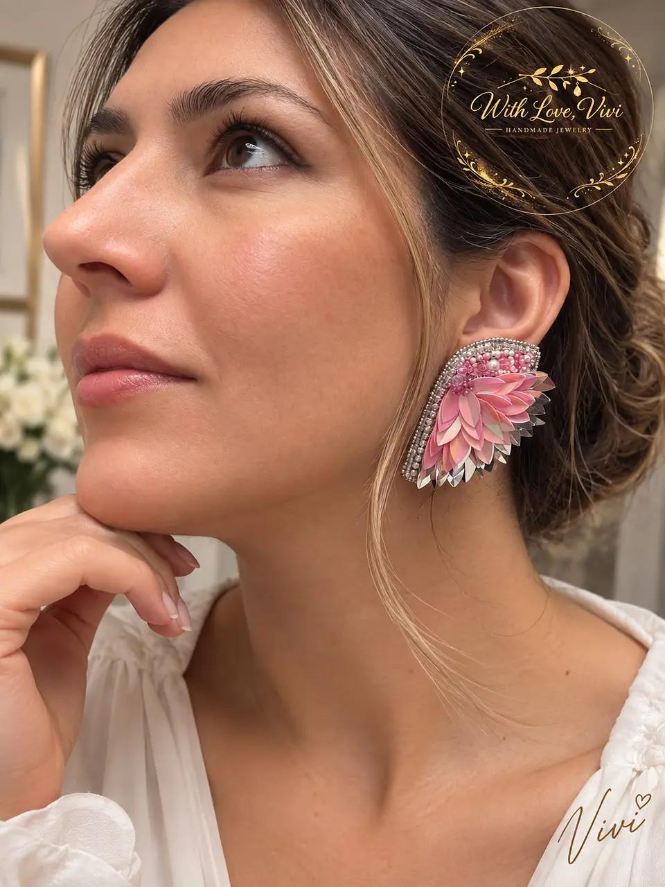 Pendientes VELARIS ROSÉ SILVER 3