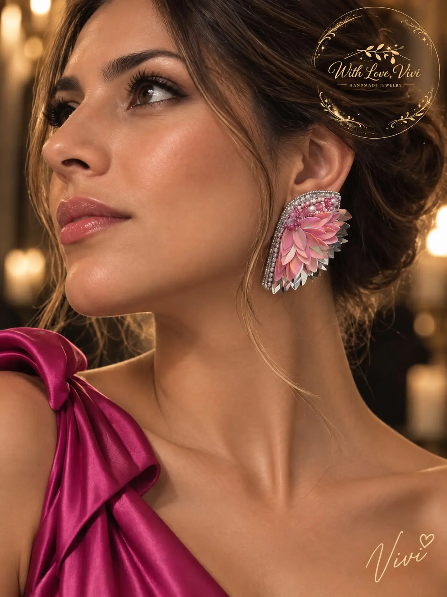 Pendientes VELARIS ROSÉ SILVER 4
