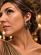Pendientes FLEUR NOIR GOLD - Miniatura 4