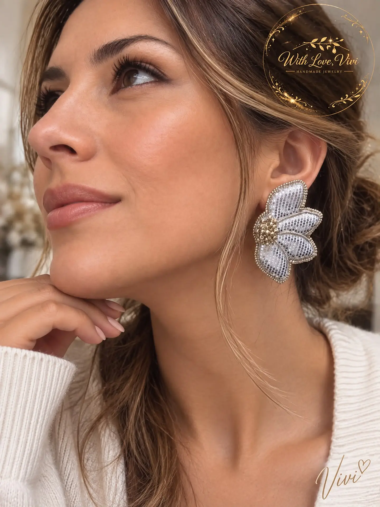 Pendientes FLEUR PERLE SILVER 2