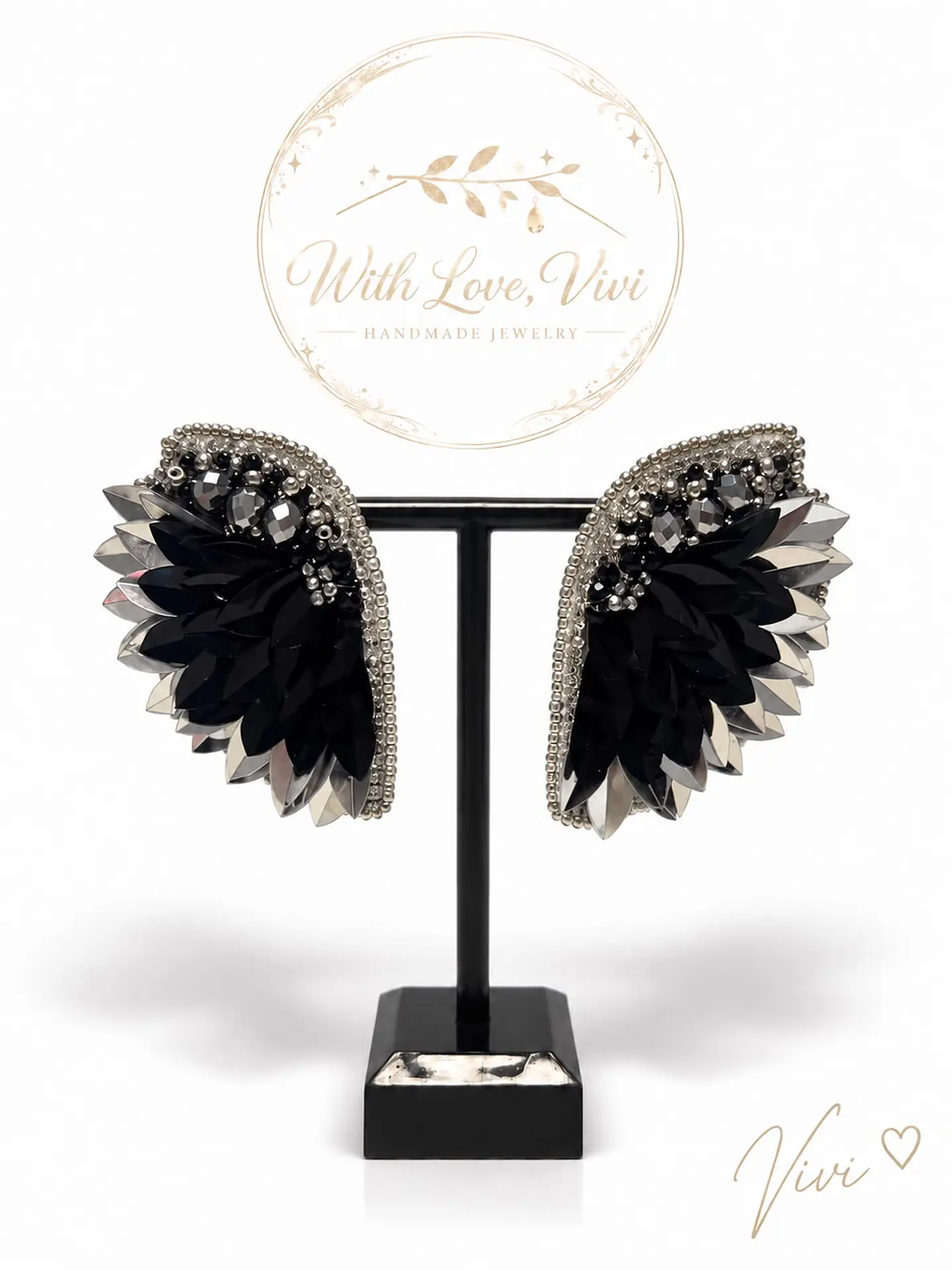 Pendientes VELARIS NOIR SILVER 3