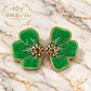 Pendientes  FLORENCE VELVET  ÉMERAUDE GOLD - Miniatura 1