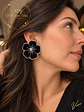 Pendientes  OPHELIA VELVET NOIR SILVER - Miniatura 3