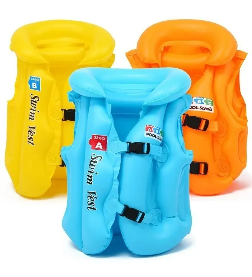 Chaleco Seguridad Inflable Flotador Niños Salvavidas Talla S M L