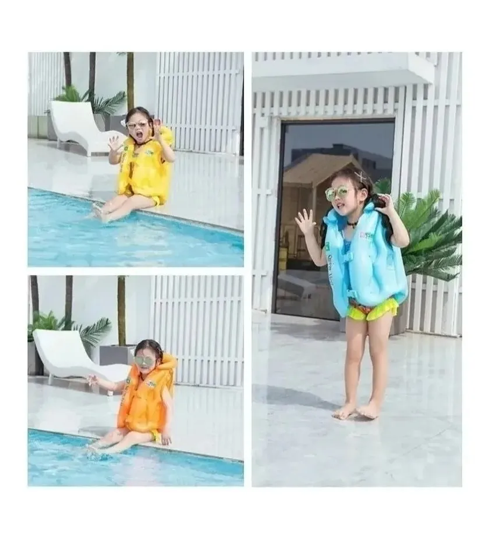 Chaleco Seguridad Inflable Flotador Niños Salvavidas Talla S M L