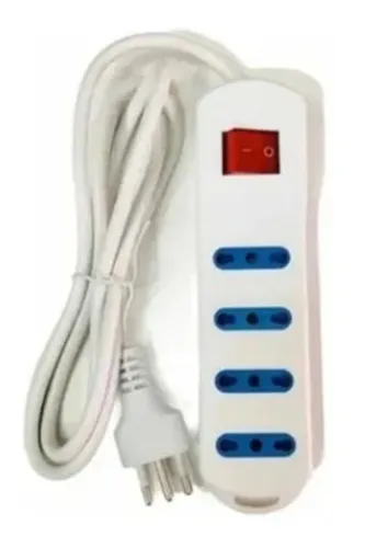 ALARGADOR ZAPATILLA 3 MTS CON SWITCH 4 POSICIONES NEGRO MACROTEL