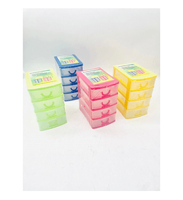 Caja Organizadora C/4 Cajones de Colores