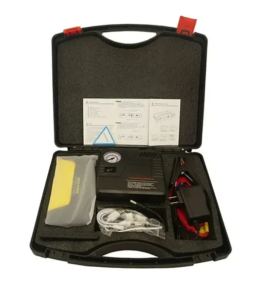 Partidor Cargador Powerbank Bateria Auto + Inflador De Rueda