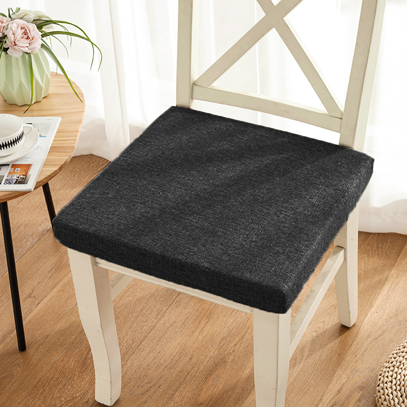 Cojín Silla Cuadrado Witmu 40x40 Cm -cojín Antideslizante Negro