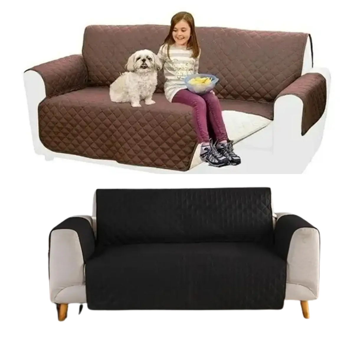 Cubre Sofa Sillon Para Mascotas Reversible 3 Plazas