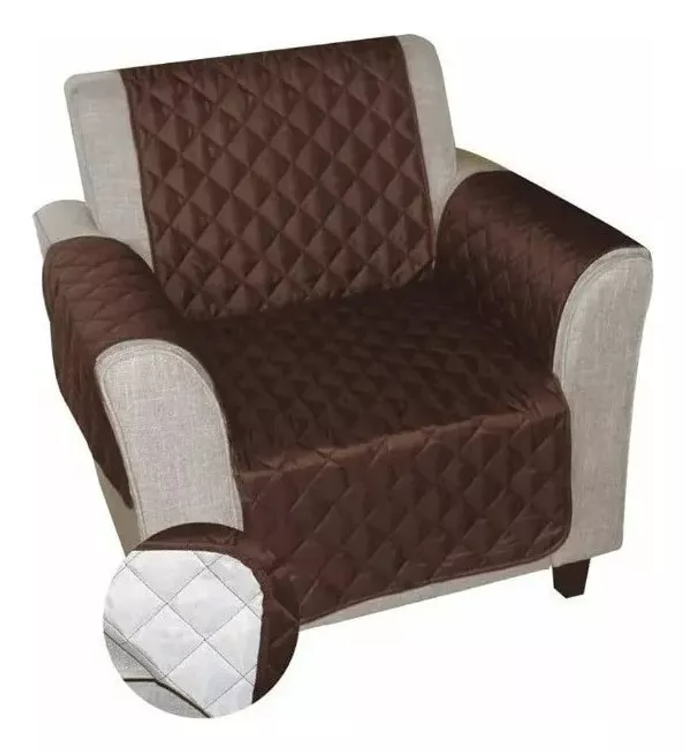 Fundas,cubre Sofa Sillon 1 Plaza Para Mascotas Reversible