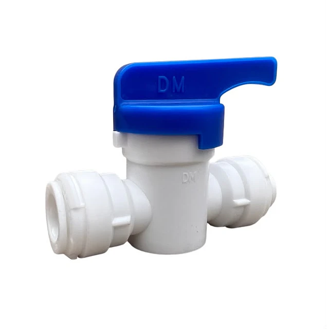 Conector Schop Válvula 3/8" - color azul/blanco