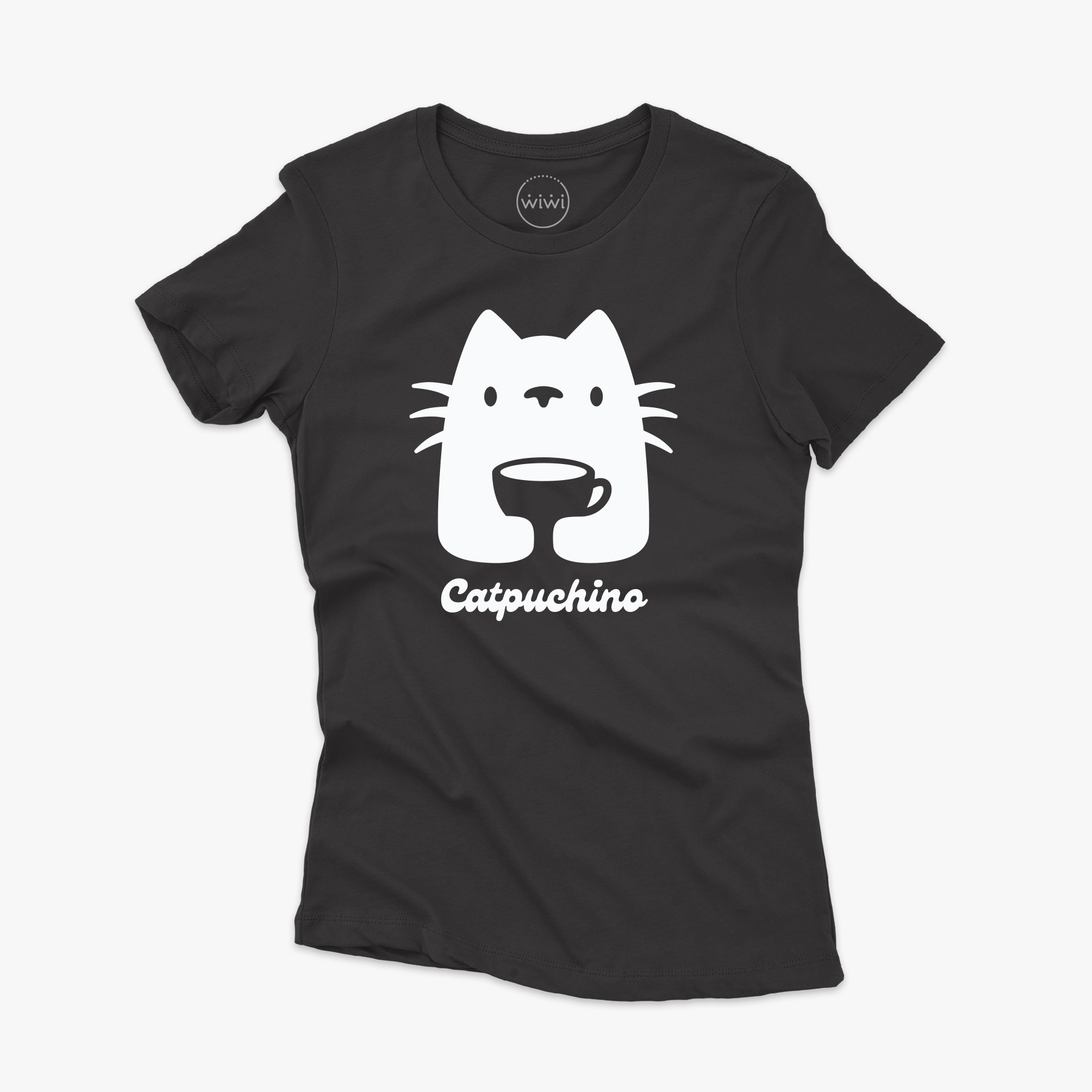 Polera premium Gato Catpuchino mujer