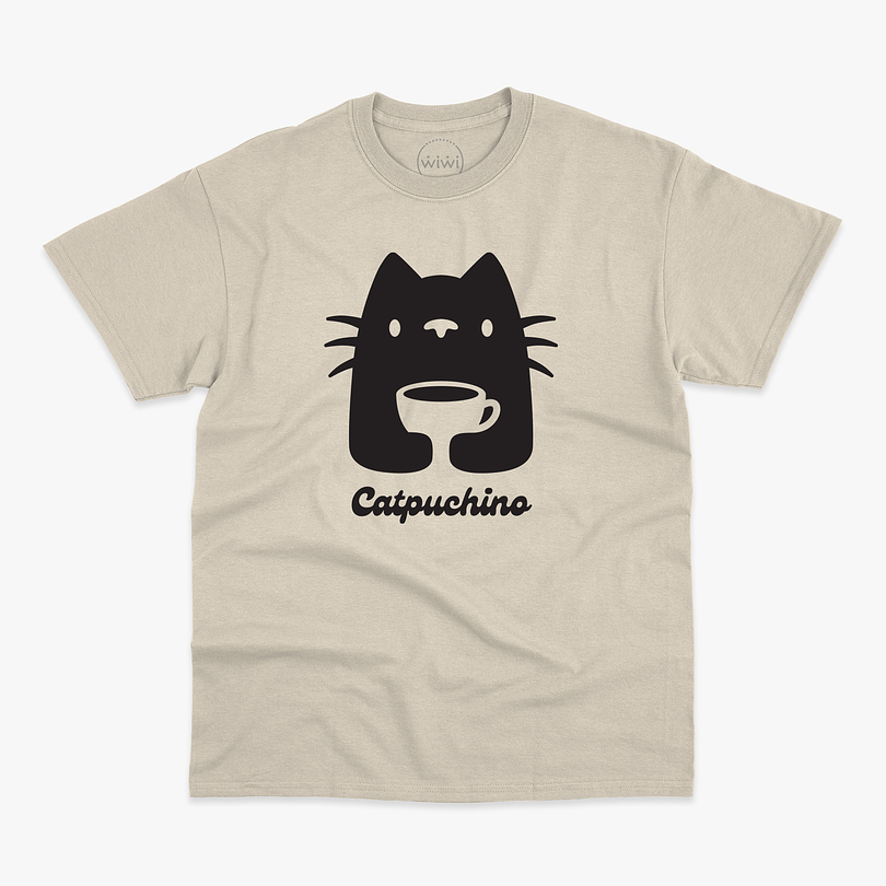 Polera premium Gato Catpuchino hombre 5