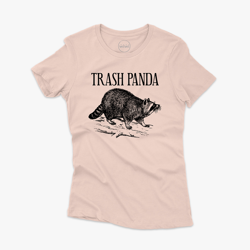 Polera premium Mapache trash panda mujer 2