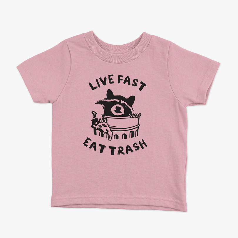 Polera Mapache bin live fast niños 3