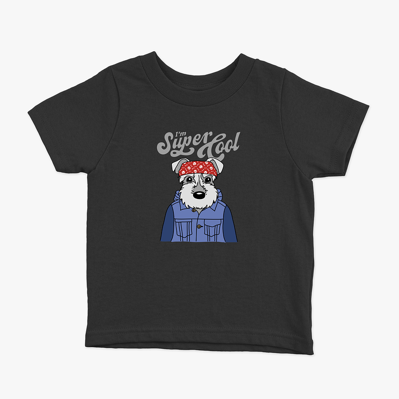 Polera Schnauzer super cool niños 1