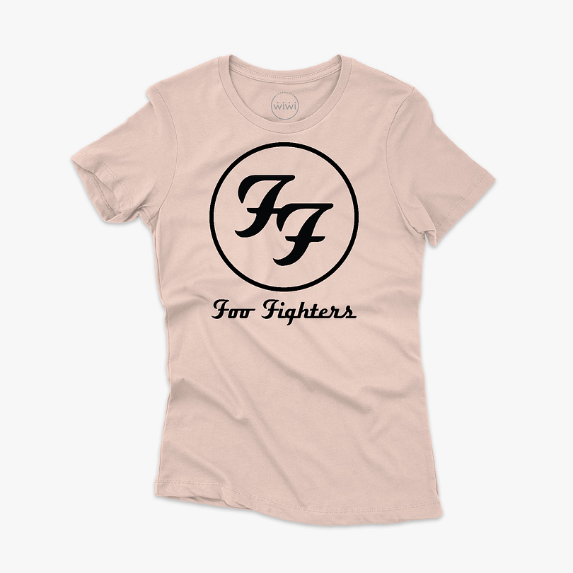 Polera premium Foo Fighters logo mujer 4