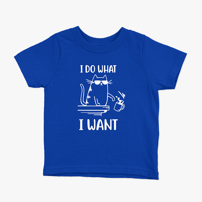 Polera Gato I do what I want niños 2