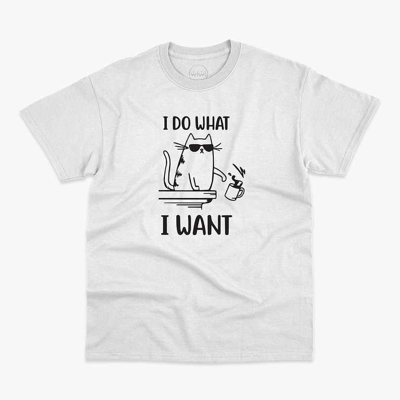 Polera premium Gato I do what I want hombre 6